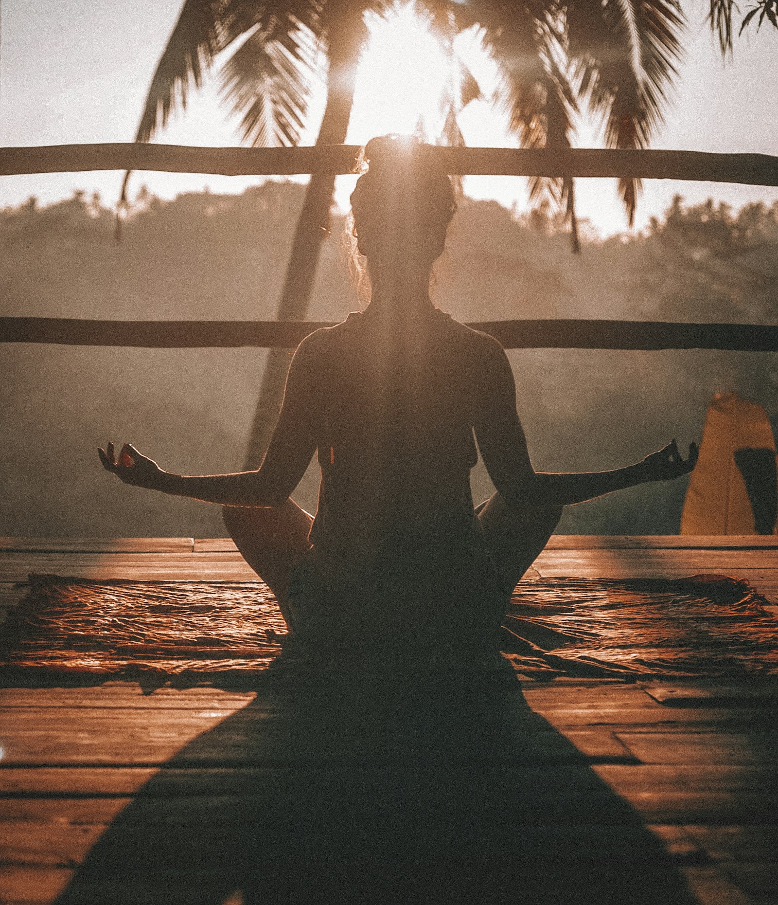 A yoga teacher guiding a peaceful practice